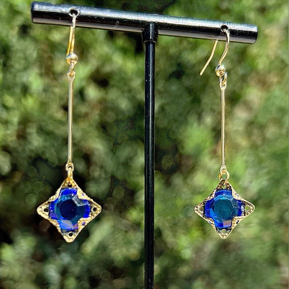 Cobalt Blue Earrings - Picture 2 of 4